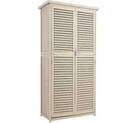 VivaGarden Armadio da Esterno / Balcone in Legno 2 Ante 87x46.5x160 cm Grigio