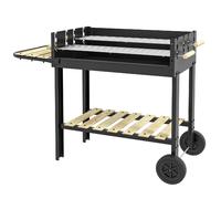 VivaGarden Barbecue a Carbonella con 2 Griglie e 2 Ripiani Nero 0BKAM358