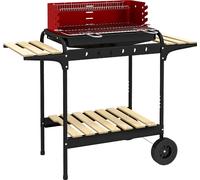 VivaGarden Barbecue a Carbonella Griglia Regolabile 103x47x95 cm Rosso R5000RD