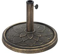 VivaGarden Base per Ombrellone da 12 Kg con Manovella Integrata ø46x34 cm Bronzo