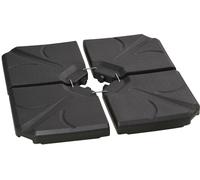 VivaGarden Base per Ombrellone Giardino 4 Pezzi max 18kg 103x103x8.3 cm Nero