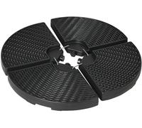 VivaGarden Base per Ombrellone Giardino a Braccio da 4 Pezzi ø100x8 cm Nero