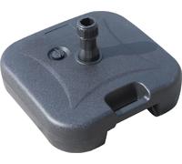 VivaGarden Base per Ombrellone Riempibile Acqua e Sabbia Nero 46x45x26cm
