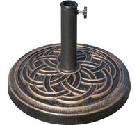 VivaGarden Base per Ombrellone Rotonda da 12Kg in Resina Ø45x33cm Bronzo