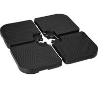VivaGarden Base per Ombrellone Set 4 Pezzi Impilabili con Maniglie Nero