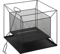 VivaGarden Braciere da Giardino a Legna Portatile con Attizzatoio 45x45x43 Nero