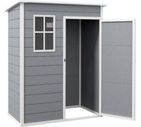 VivaGarden Capanno Attrezzi 1 anta Alluminio/Plastica 151x92x193 cm Grigio