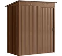 VivaGarden Capanno Attrezzi 1 Anta in Metallo 159x106x181 cm Marrone