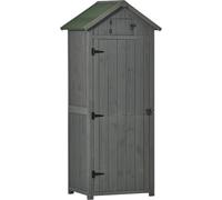 VivaGarden Capanno Attrezzi 1 anta Legno 77x54.2x179 cm Grigio