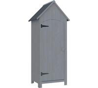 VivaGarden Capanno Attrezzi 1 anta Legno/Bitume 77.5x54.2x179.5 cm Grigio