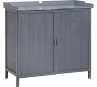 VivaGarden Capanno Attrezzi 1 anta Legno/Metallo 98x48x95.5 cm Grigio