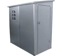 VivaGarden Capanno Attrezzi 1 anta Plastica 111x191x194 cm Grigio Leonardo