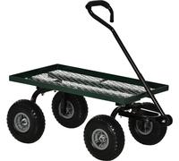 VivaGarden Carrello da Giardino in Acciaio con Capacità 150 kg e Maniglia Rivestita 94x48.5x100 cm colore Nero e Verde - U491V01