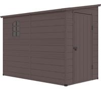 Casetta da Giardino 1 anta Plastica 143x247x194 cm Marrone VivaGarden