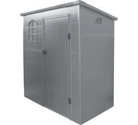 VivaGarden Casetta da Giardino 1 anta Ripostiglio da Giardino in Plastica Dimensioni 191x111x194 cm colore Grigio