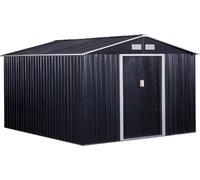 VivaGarden Casetta da Giardino 2 ante Acciaio/Plastica 322x277x192 cm Grigio