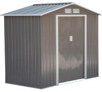 VivaGarden Casetta da Giardino 2 ante Ferro/Plastica 213x127x185 Grigio Chiaro
