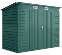 VivaGarden Casetta da Giardino 2 ante Ripostiglio da Giardino in Acciaio con Prese d'Aria Dimensioni 249x121x183 cm colore Verde