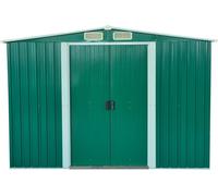 VivaGarden Casetta da Giardino 2 ante Ripostiglio da Giardino in Acciaio/Plastica Dimensioni 246x192.5x177.5 cm colore Verde
