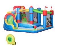 VivaGarden Castello Gonfiabile per Bambini con Scivolo Trampolino e Piscina 390x300x197cm