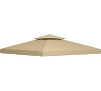 VivaGarden Copertura Gazebo 3x3 m a 2 Livelli Resistente ai Raggi UV colore Beige