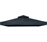 VivaGarden Copertura Gazebo 3x3 mt a 2 Livelli e Resistente ai Raggi UV colore Grigio Antracite