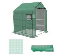 VivaGarden Copertura PE per Serra da Giardino 140x143x190 cm Verde A550GNAO82
