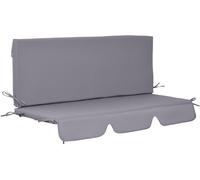 VivaGarden Cuscino per Dondolo da Giardino 130x45x5 cm Grigio Scuro