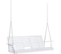 VivaGarden Dondolo da Giardino 3 Posti 150x75x53 cm Bianco