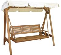 DONDOLO ALTALENA GIARDINO SEDUTA 3 POSTI STRUTTURA IN LEGNO TETTUCCIO PARASOLE