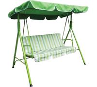 VivaGarden Dondolo da Giardino 3 Posti Tettuccio Parasole 170x110x153 Verde Many
