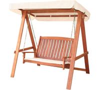 DONDOLO IN LEGNO IMPRESSION VIET TRATTATO CON CUSCINI E RACCORDERIA IN OTTONE