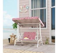 VivaGarden Dondolo per Bambini Altalena da Giardino 2 Posti 112x75x120 cm Rosa