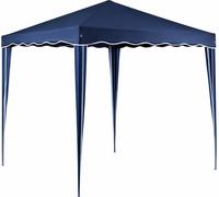VivaGarden Gazebo da Giardino 3x3 mt Pieghevole Acciaio/Tessuto Blu