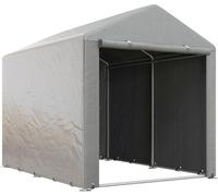 VivaGarden Gazebo da Giardino Tenda Garage Moto Bici 1,6x2 Acciaio Grigio Chiaro