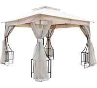 VivaGarden Gazebo Giardino 3x3 mt in Poliestere e Acciaio colore Ecr Liegi - GA802071