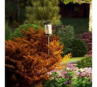 VivaGarden Lampione per Esterno Solare con 6h Autonomia IP44 17x17x127 cm Nero