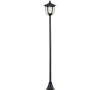 VivaGarden Lampione per Esterno Vintage Rustico Alto 177 cm da Esterno Lampada da Giardino Solare Autonomia 6h colore Nero - B30006