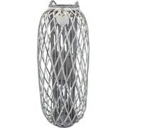 VivaGarden Lanterna Bolzano Vetro Vimini cm Top ø 21x106 h-Centrale ø 40x10 Grig