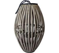 Cosma HO806043-GREY - Lanterna Violette in Vetro e Vimini Grigio