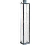 VivaGarden Lanterna Marcel Media in Vetro e Metallo 10 x 10 x 57 cm Grigio LA802