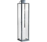 VivaGarden Lanterna Marcel Piccola in Vetro e Metallo 10x10x46 cm Grigio LA80207
