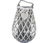 VivaGarden Lanterna Santiago Vetro Vimini cm Top ø 17x41 h-Centrale ø 30x41 Grig