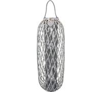 VivaGarden Lanterna Vetro Vimini cm Top ø 22x115 h-Centrale ø 44x11 Grigio