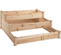 VivaGarden Lettino per Orto Rialzato 3 Livelli Fioriera Legno per Piante D45451
