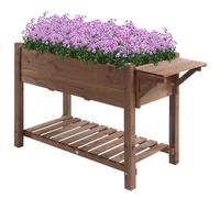 VivaGarden Letto per Orto Rialzato in Legno con Ripiano Pieghevole A123396AO82