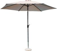 OMBRELLONE PARASOLE GIARDINO IN ALLUMINIO TELO Ø 3 ECRU ANTIVENTO MOD. POLY ECO