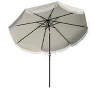 VivaGarden Ombrellone da Giardino 2.7x2.4 m in Metallo/Poliestere Grigio Chiaro