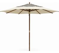 VivaGarden Ombrellone da Giardino 3,5x3,5 mt Legno/Poliestere Beige - Scottish
