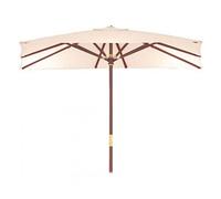 VivaGarden Ombrellone da Giardino 3x2 mt Legno/Poliestere Beige